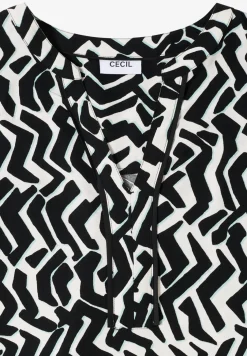 Bedrukte blouse met tape