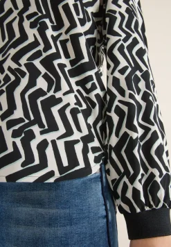 Bedrukte blouse met tape