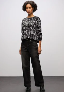 Bedrukte blouse met tape details