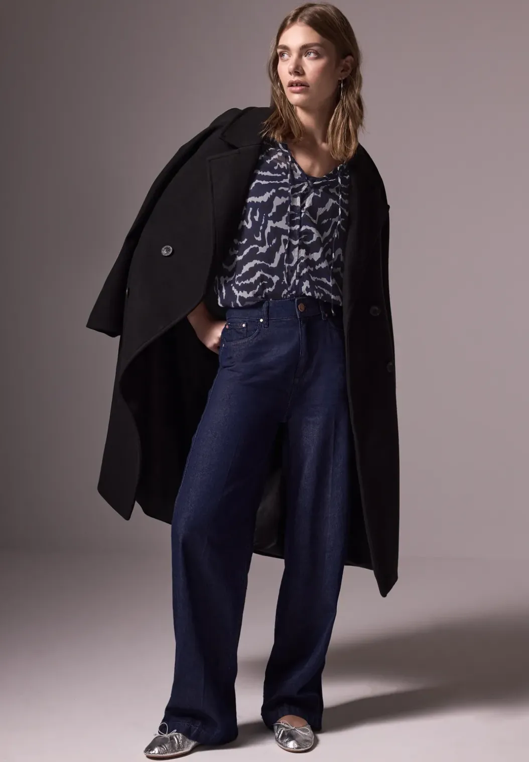 Bedrukte chiffon blouse