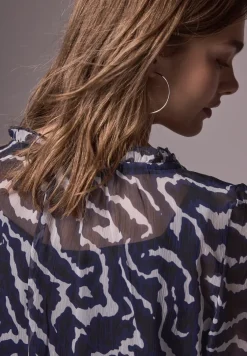 Bedrukte chiffon blouse