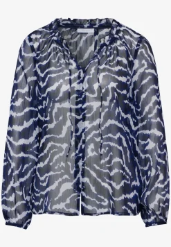 Bedrukte chiffon blouse
