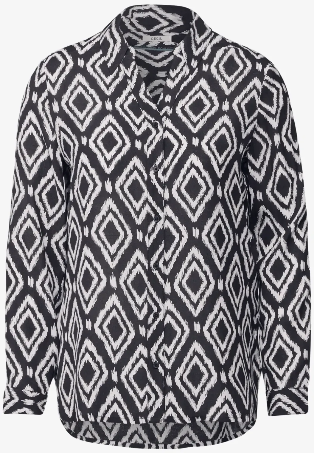 Bedrukte lange blouse