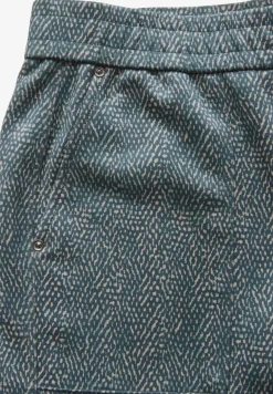Bedrukte velours broek