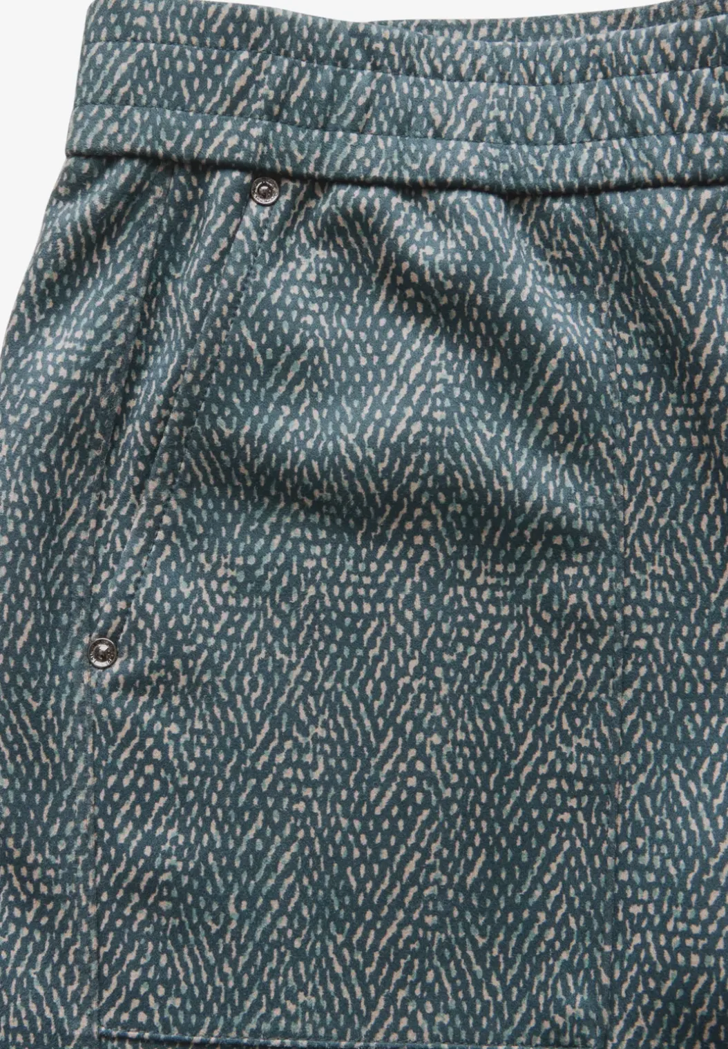 Bedrukte velours broek