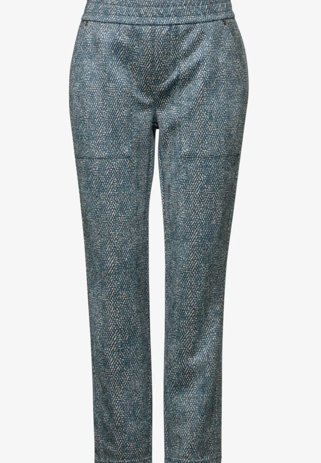 Bedrukte velours broek