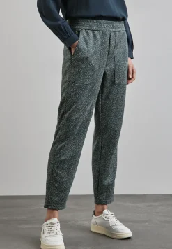 Bedrukte velours broek