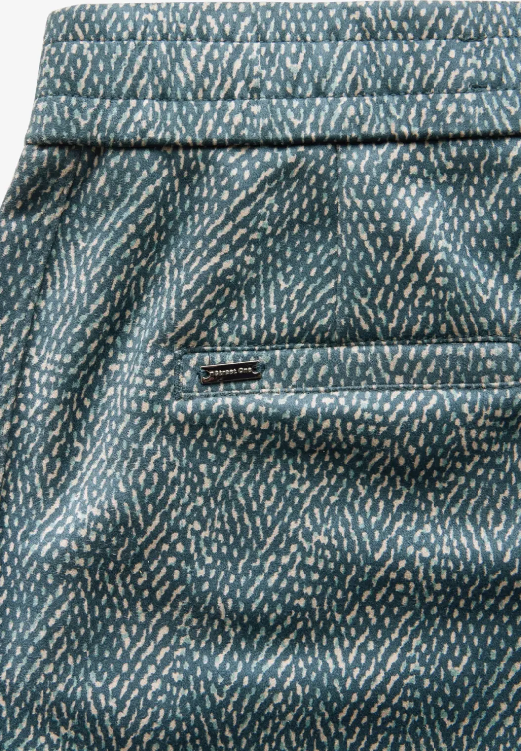 Bedrukte velours broek