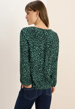 Bedrukte blouse met koord