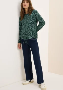 Bedrukte blouse met koord