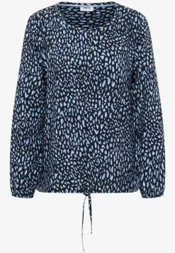 Bedrukte blouse met koord
