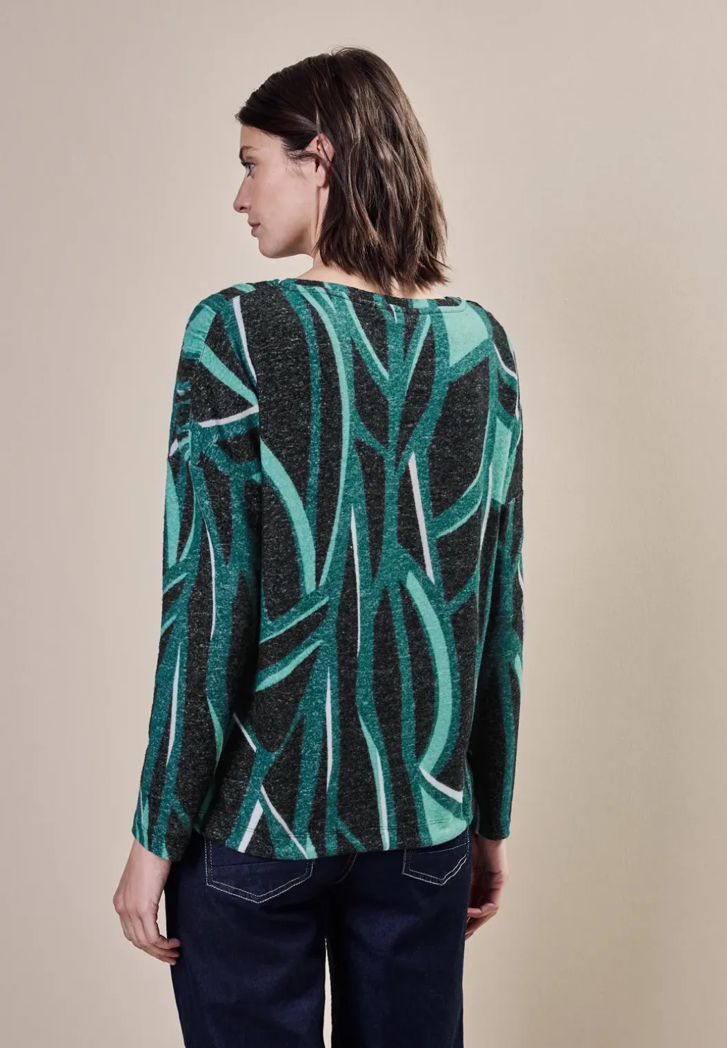 Bedrukt shirt met lange mouwen