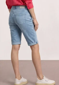 Bermuda met Slim Legs en omgeslagen detail
