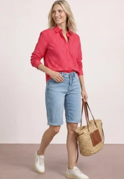 Bermuda met Slim Legs en omgeslagen detail