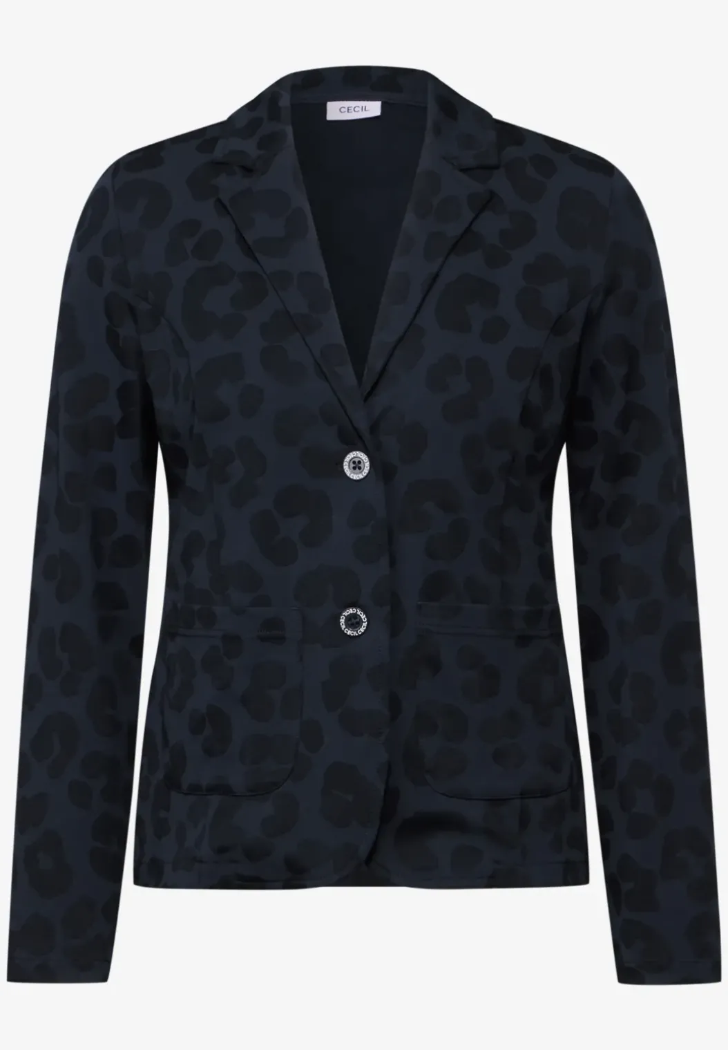 Blazer met leo-structuur