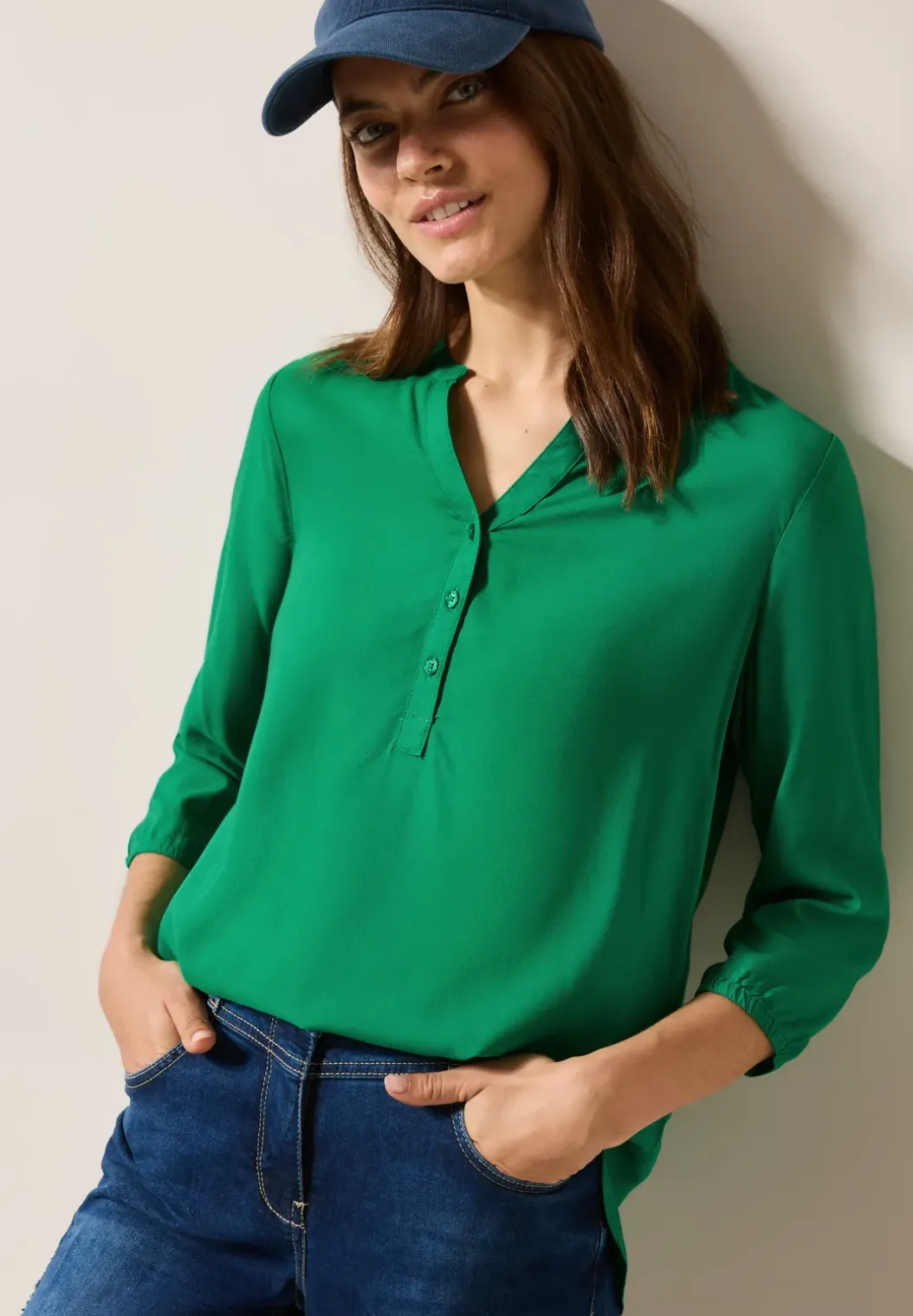Blouse in effen kleur