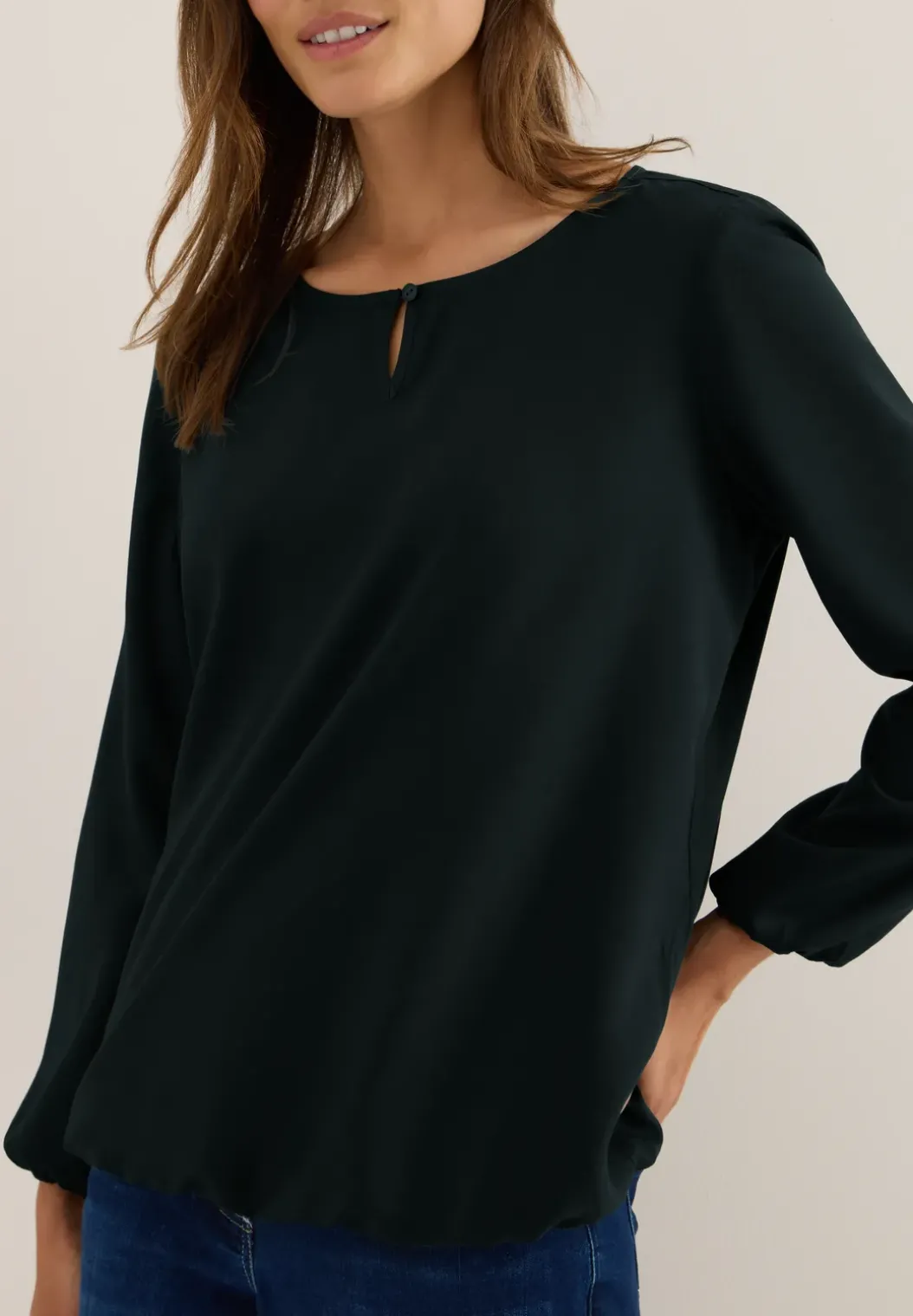 Blouse in effen kleur