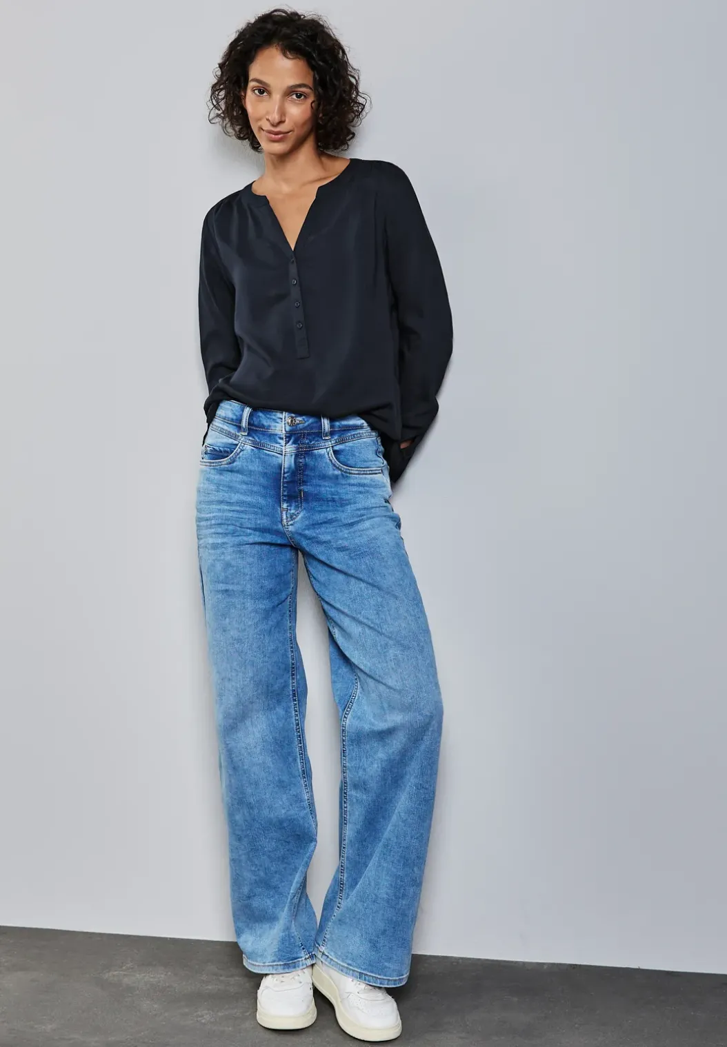 Blouse in effen kleur