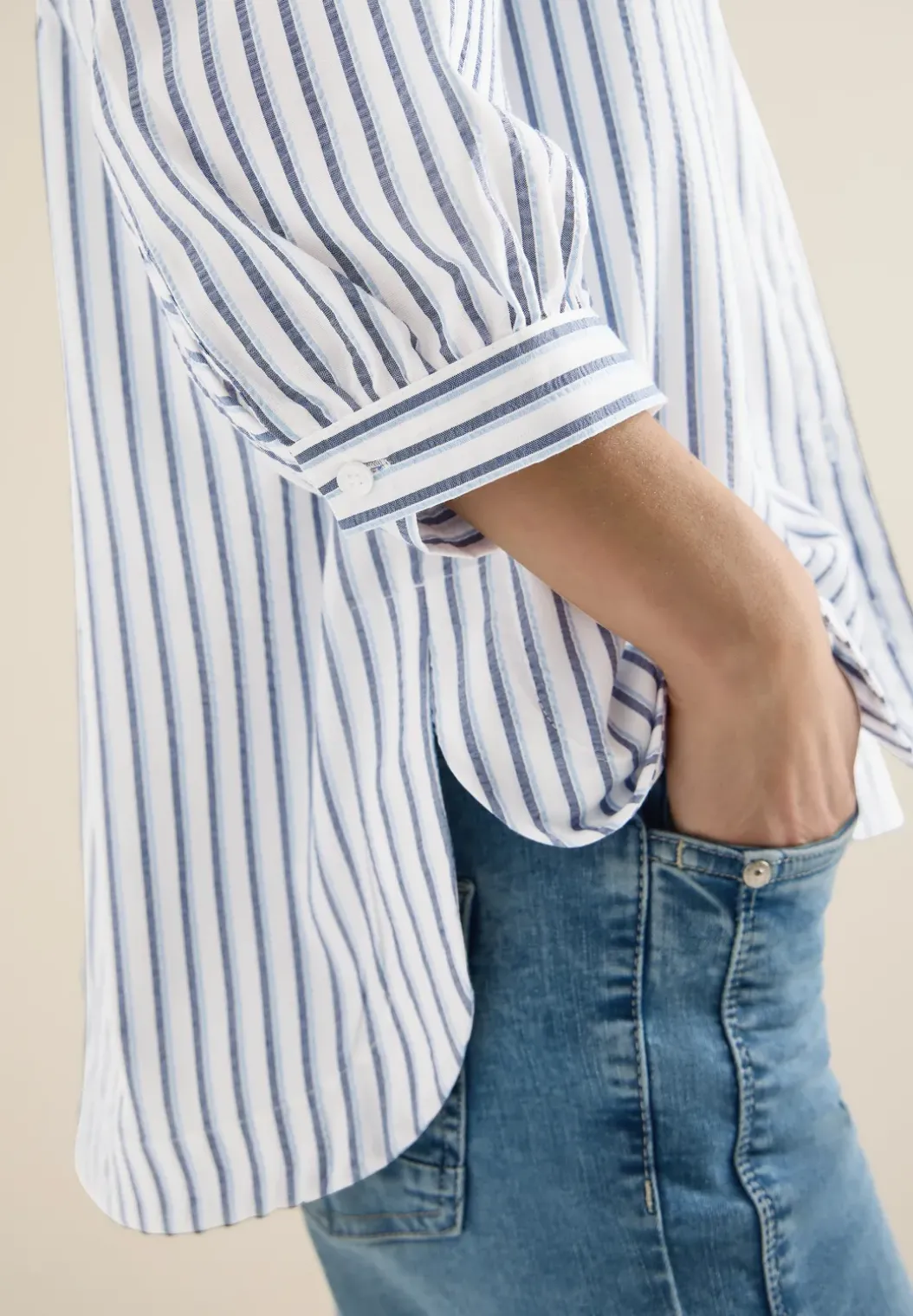 Blouse in seersucker kwaliteit