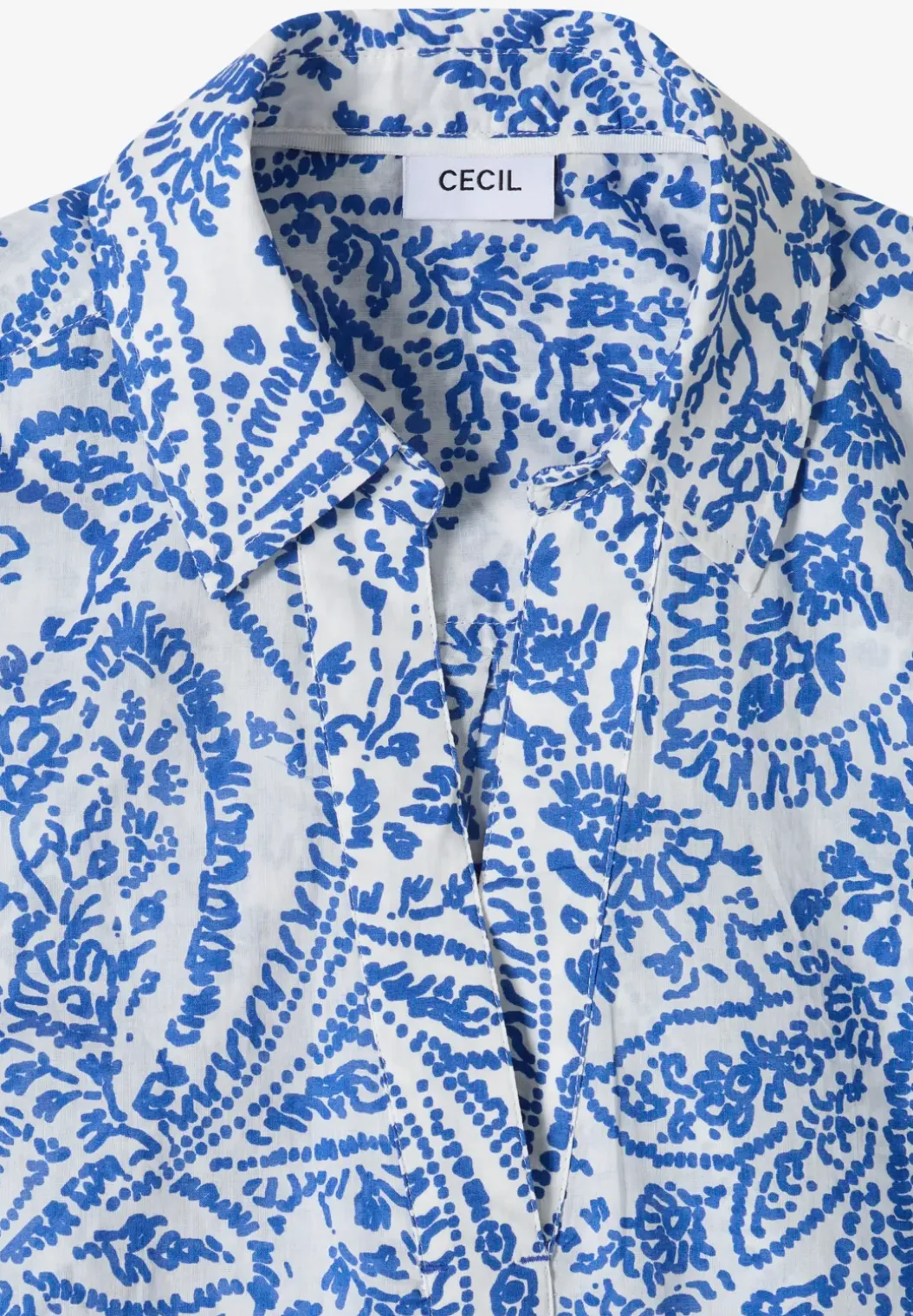Blouse met 3/4 mouwen en lange pasvorm