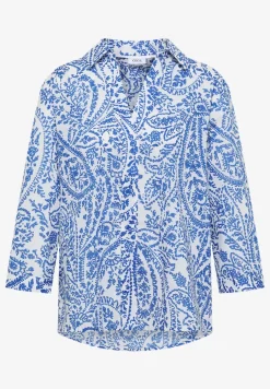 Blouse met 3/4 mouwen en lange pasvorm