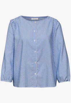 blouse met 3/4 mouwen in seersucker kwaliteit