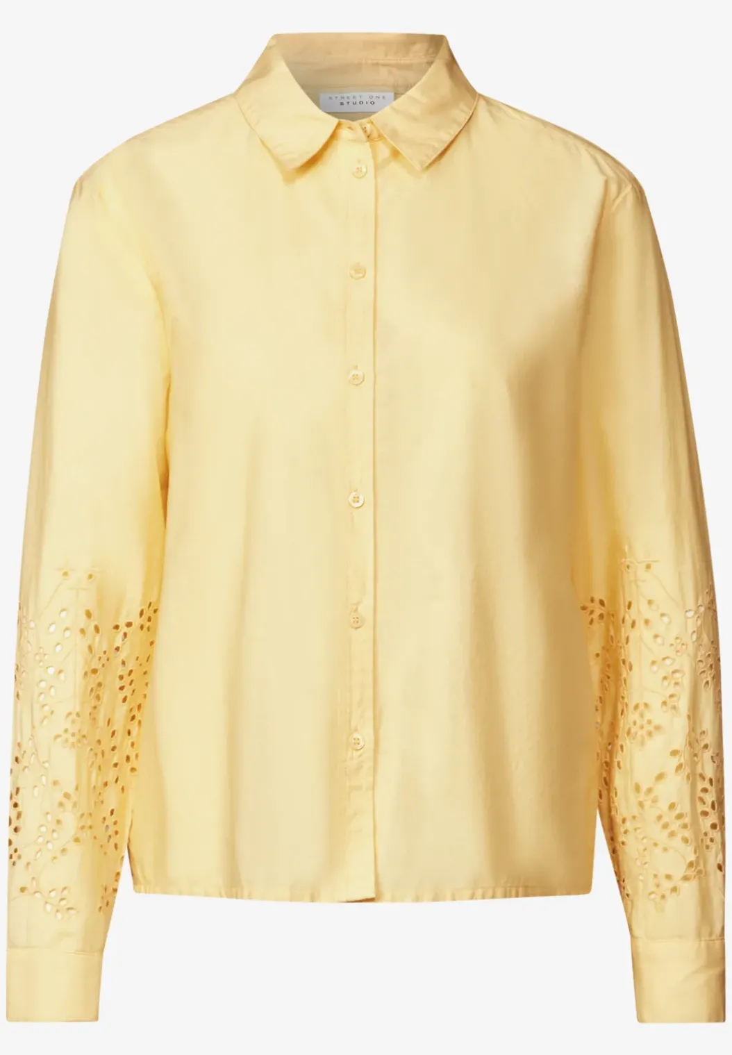 Blouse met geborduurde mouwen
