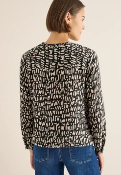 Blouse met gesmockte halslijn