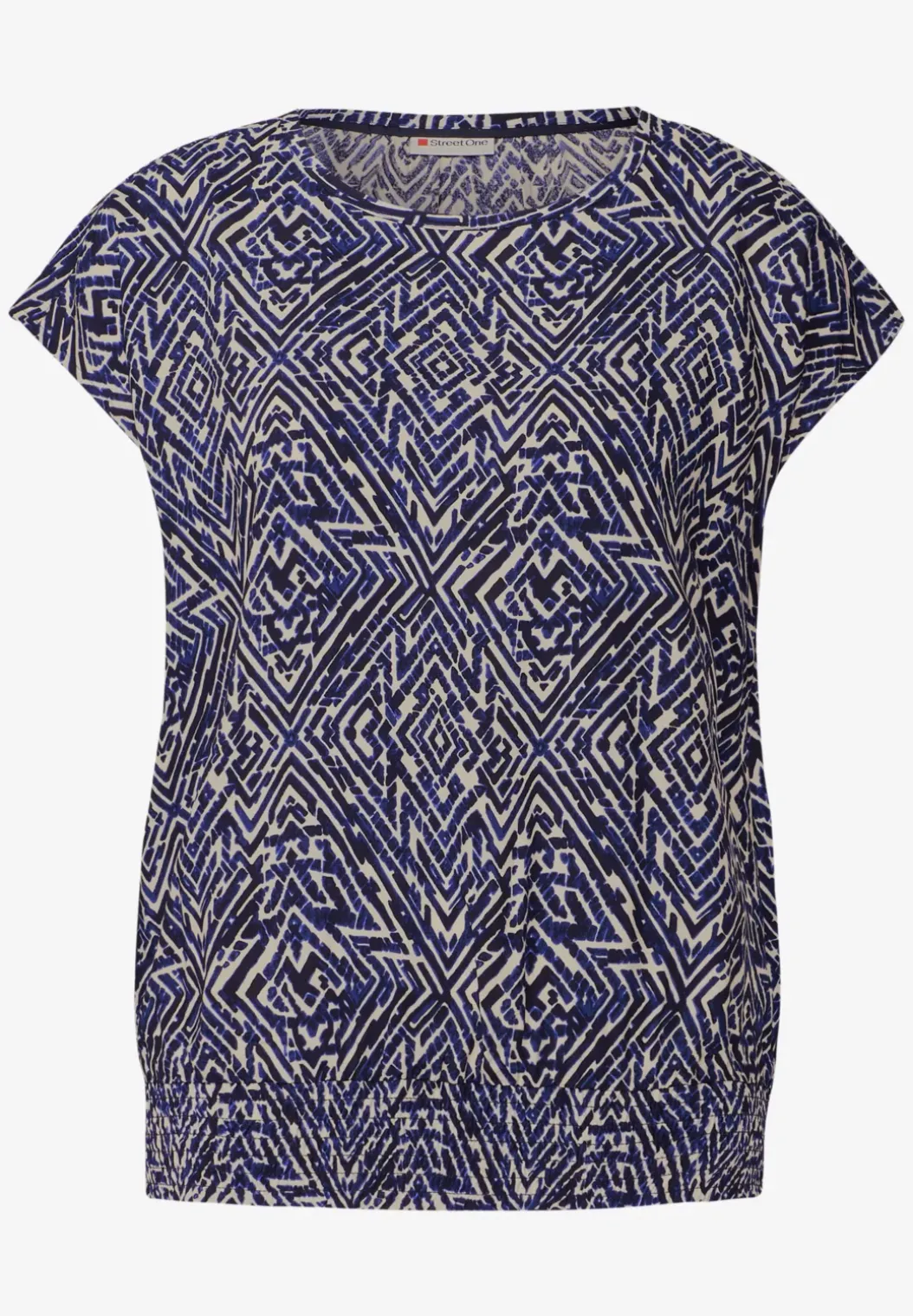 Blouse met gesmokte zoom