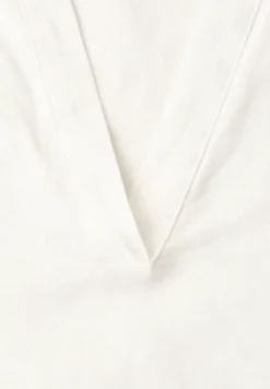 Blouse met gespleten hals van linnenmix