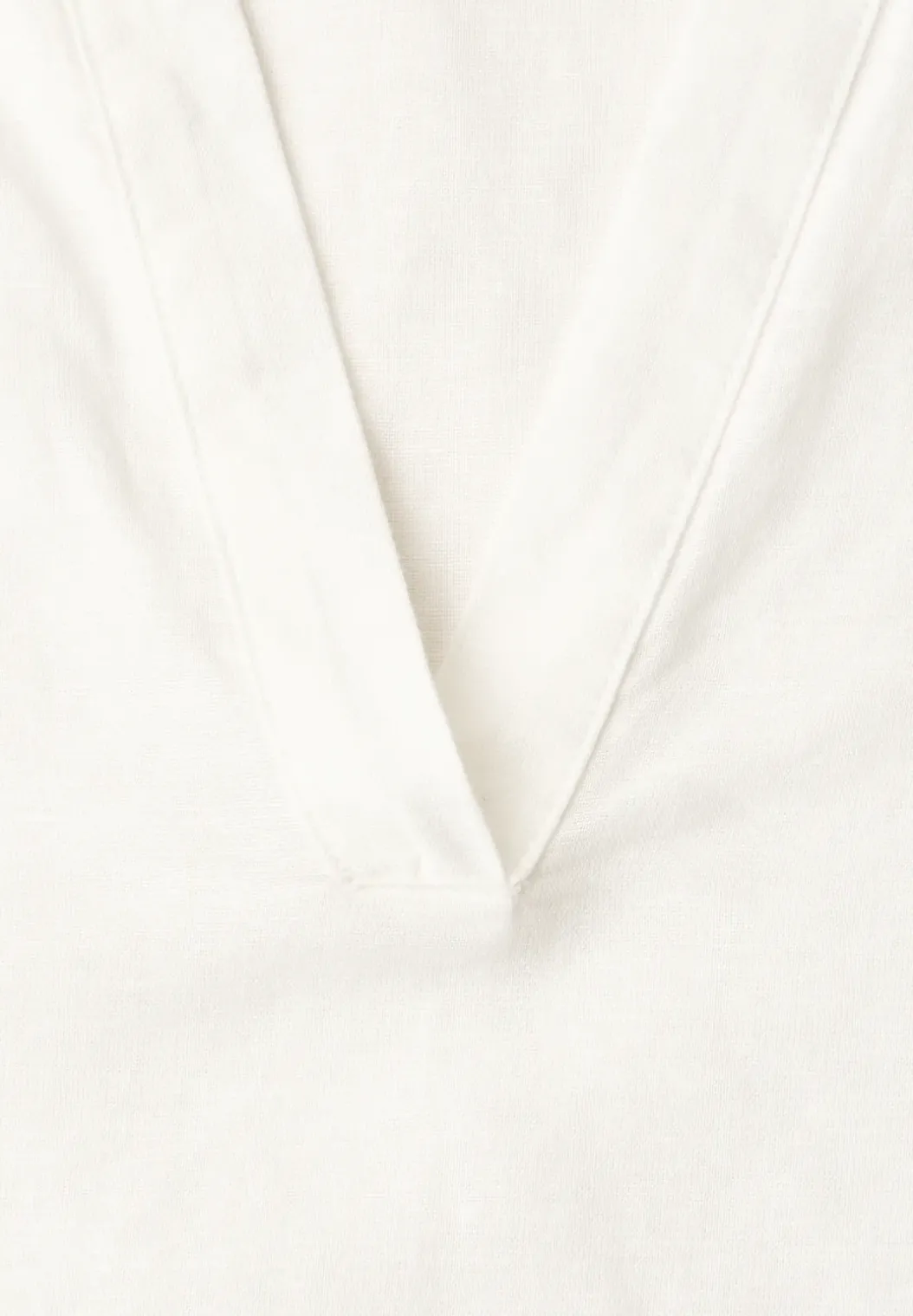Blouse met gespleten hals van linnenmix