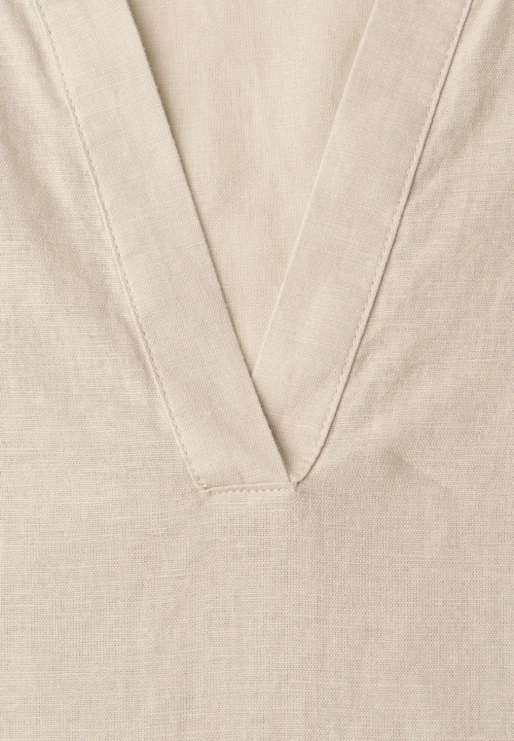 Blouse met gespleten hals van linnenmix