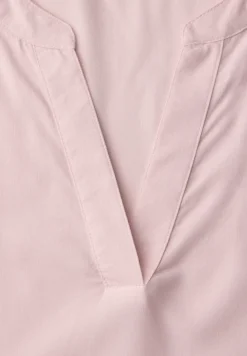 Blouse met gespleten hals en omslag