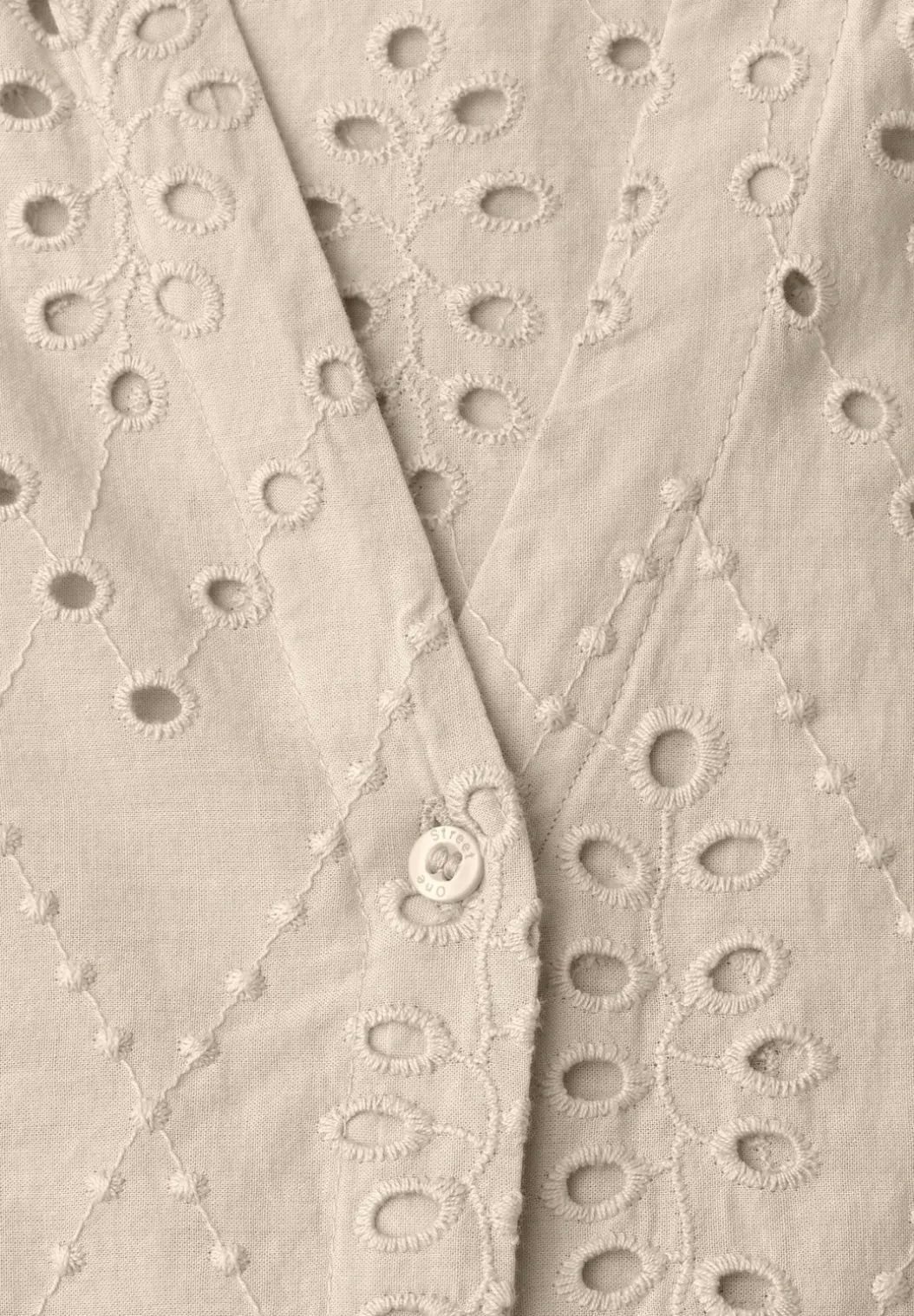 Blouse met gespleten hals en Shiffley-patroon