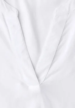 Blouse met gespleten hals en omslag