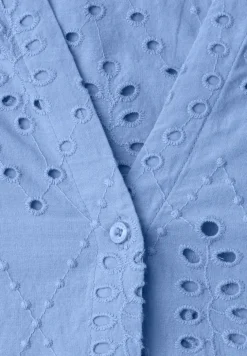Blouse met gespleten hals en Shiffley-patroon