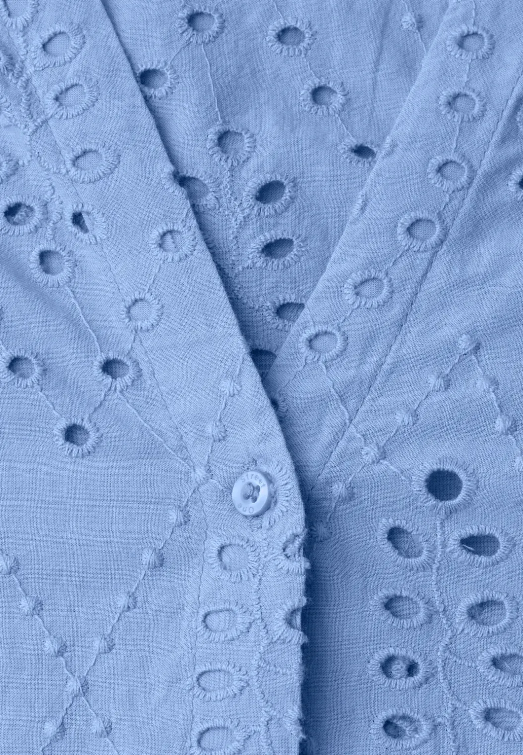 Blouse met gespleten hals en Shiffley-patroon