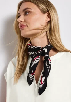 Blouse met gespleten hals in effen kleur