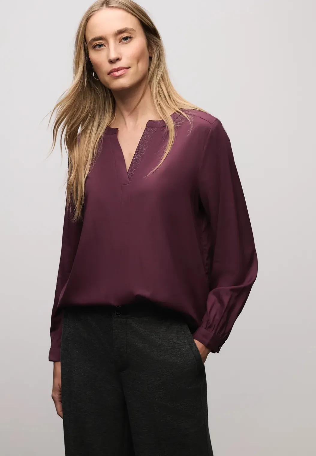 Blouse met glitterdetail