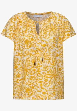 Blouse met hangende schouder en linten
