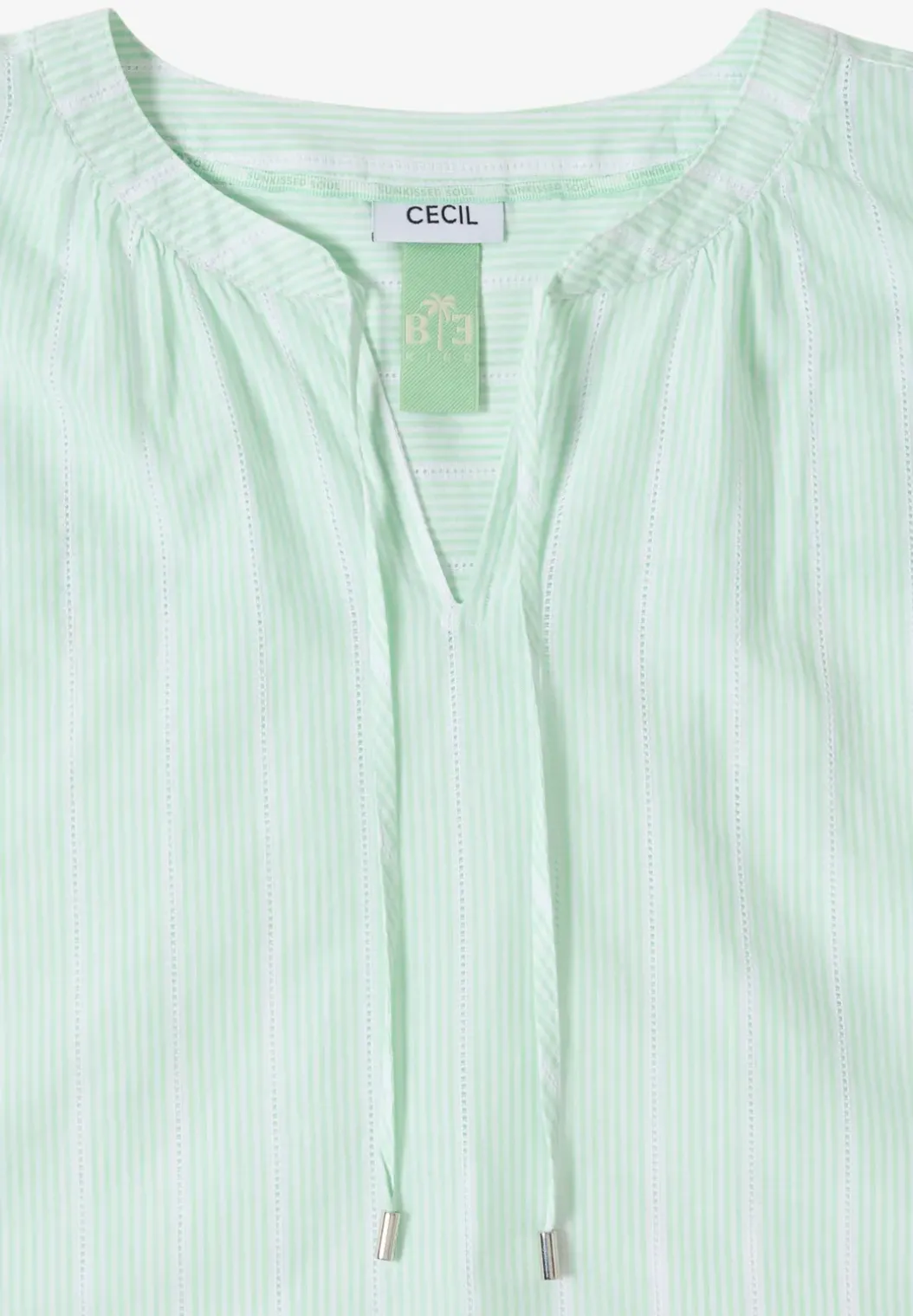 Blouse met hangende schouder en structuur