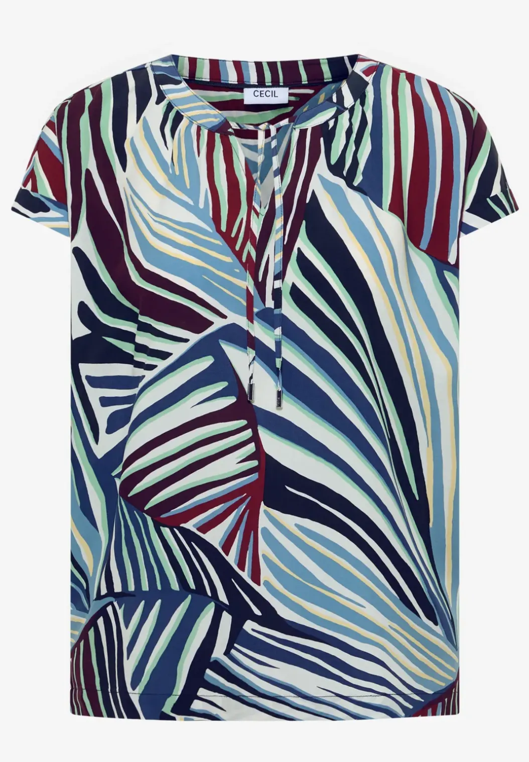 Blouse met hangende schouder en structuur