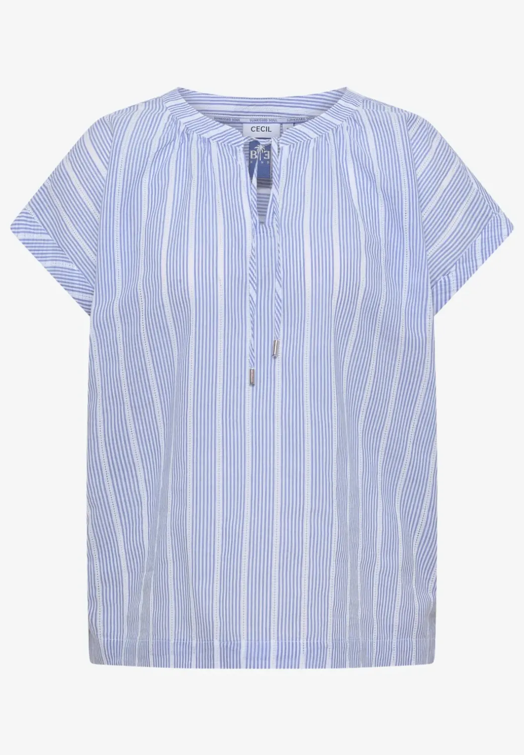 Blouse met hangende schouder en structuur