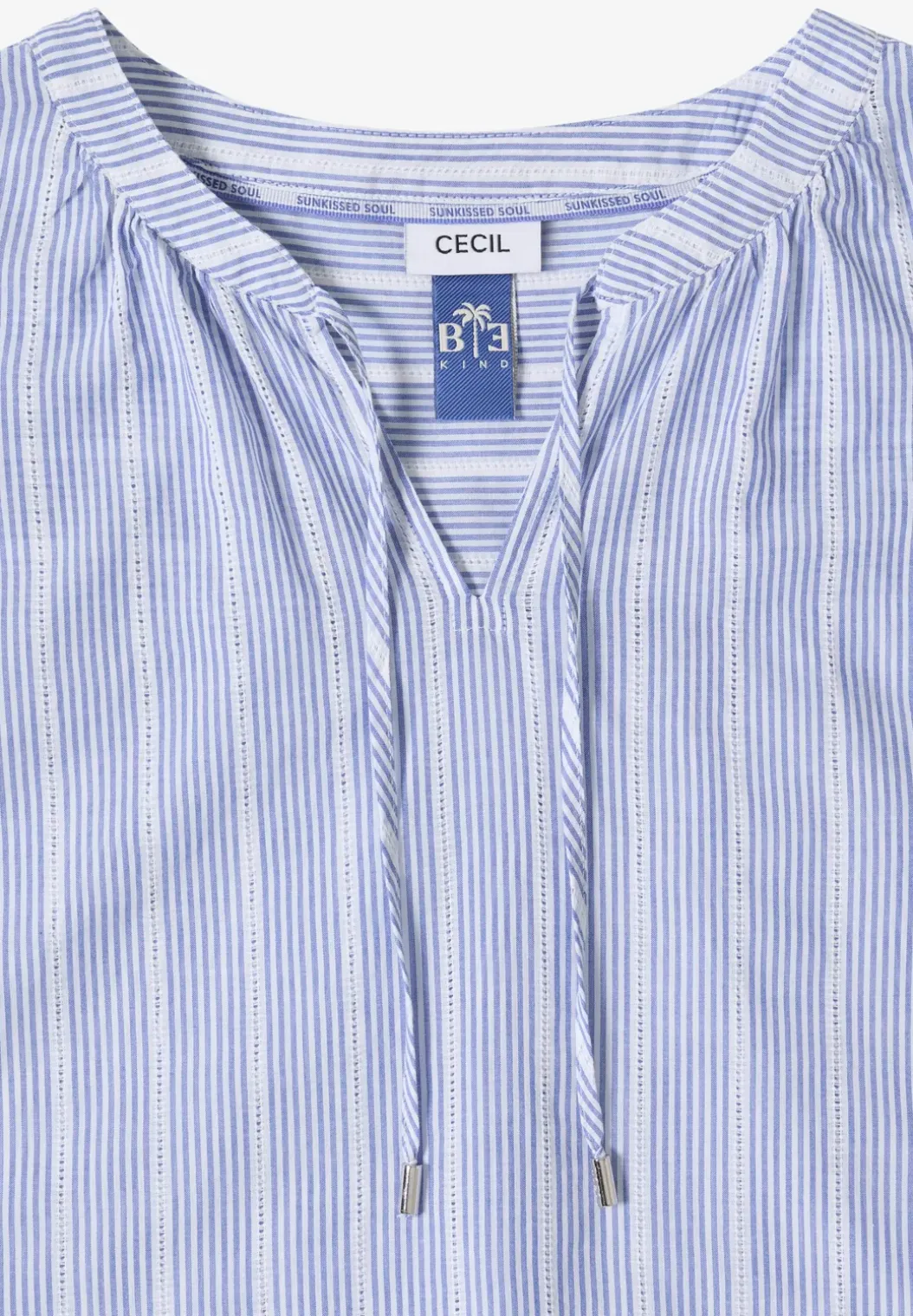 Blouse met hangende schouder en structuur