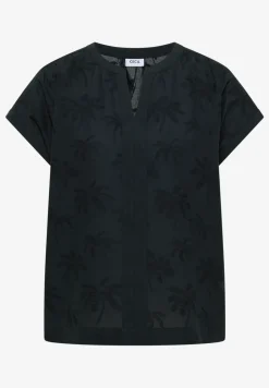 Blouse met hangende schouder en borduursel