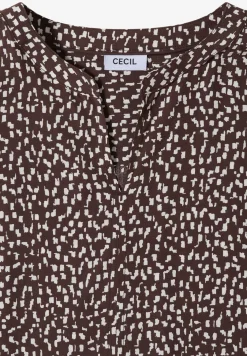 Blouse met hangende schouder en print
