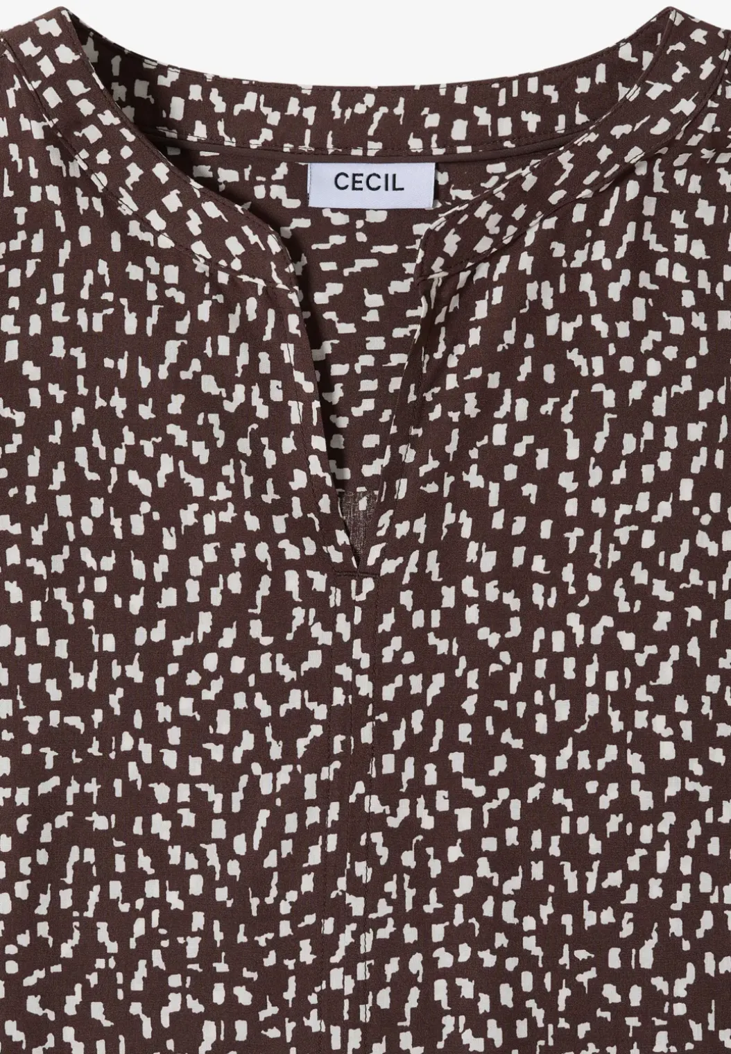 Blouse met hangende schouder en print