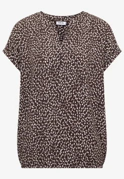 Blouse met hangende schouder en print
