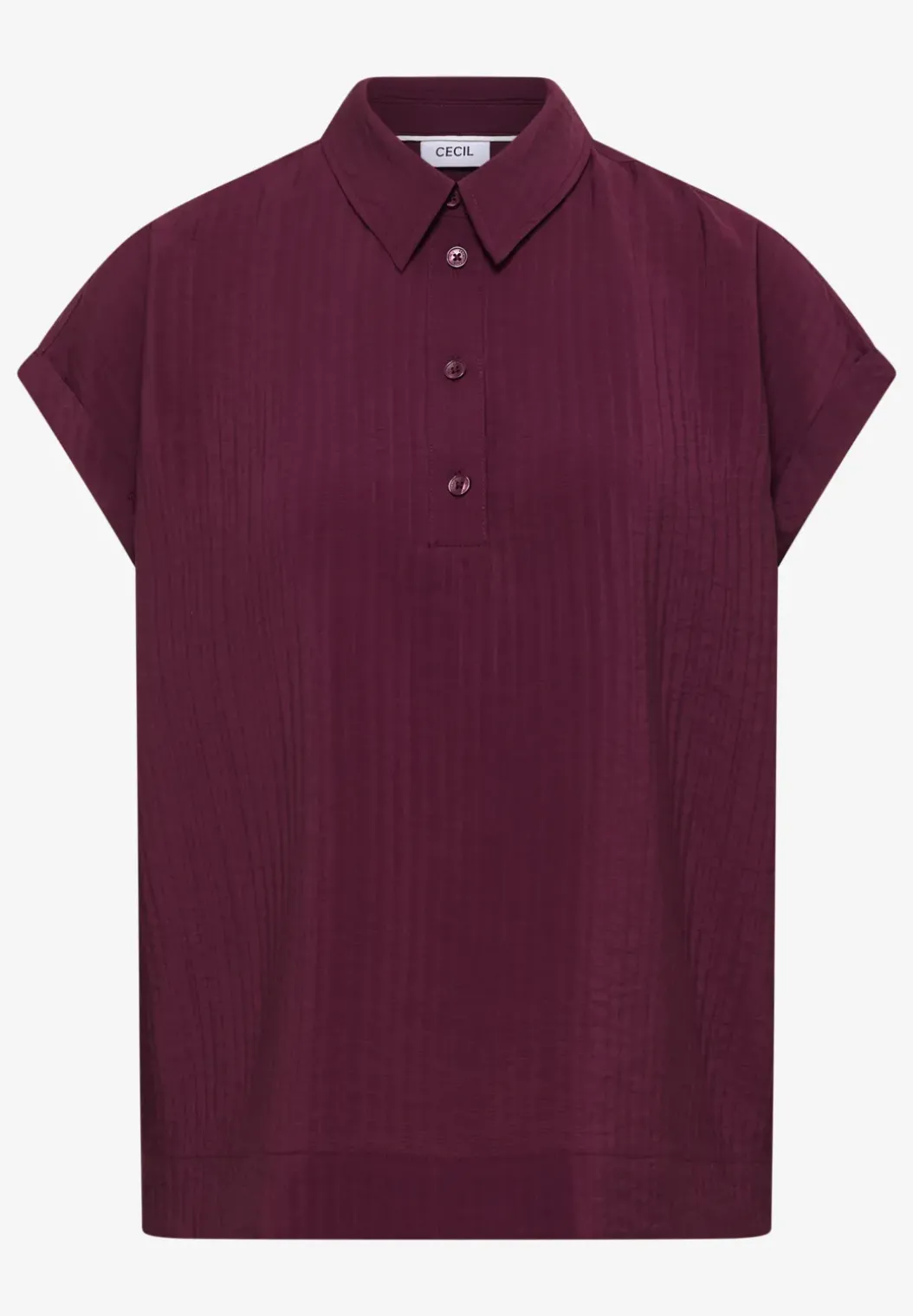 Blouse met hangende schouder en structuur