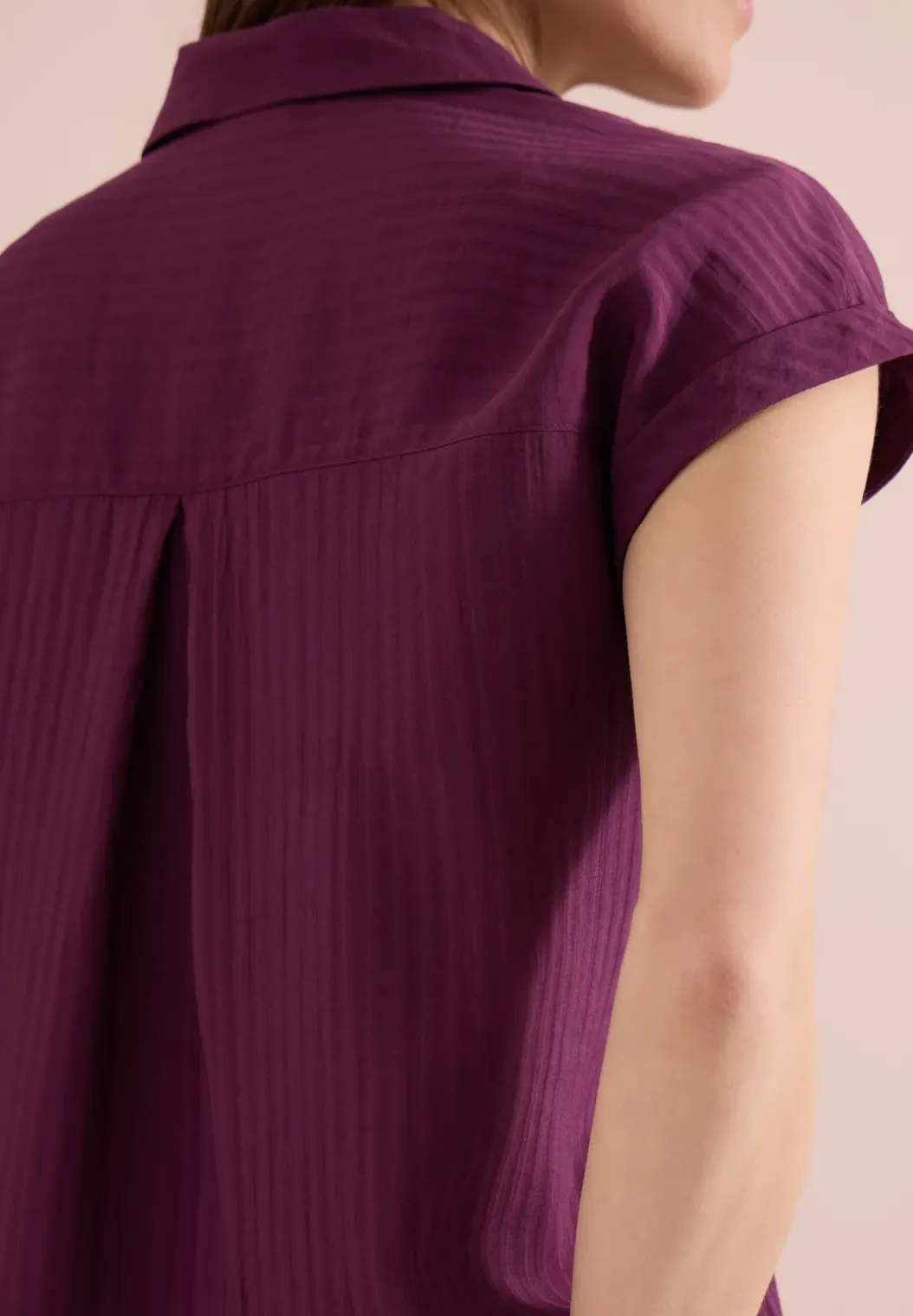 Blouse met hangende schouder en structuur